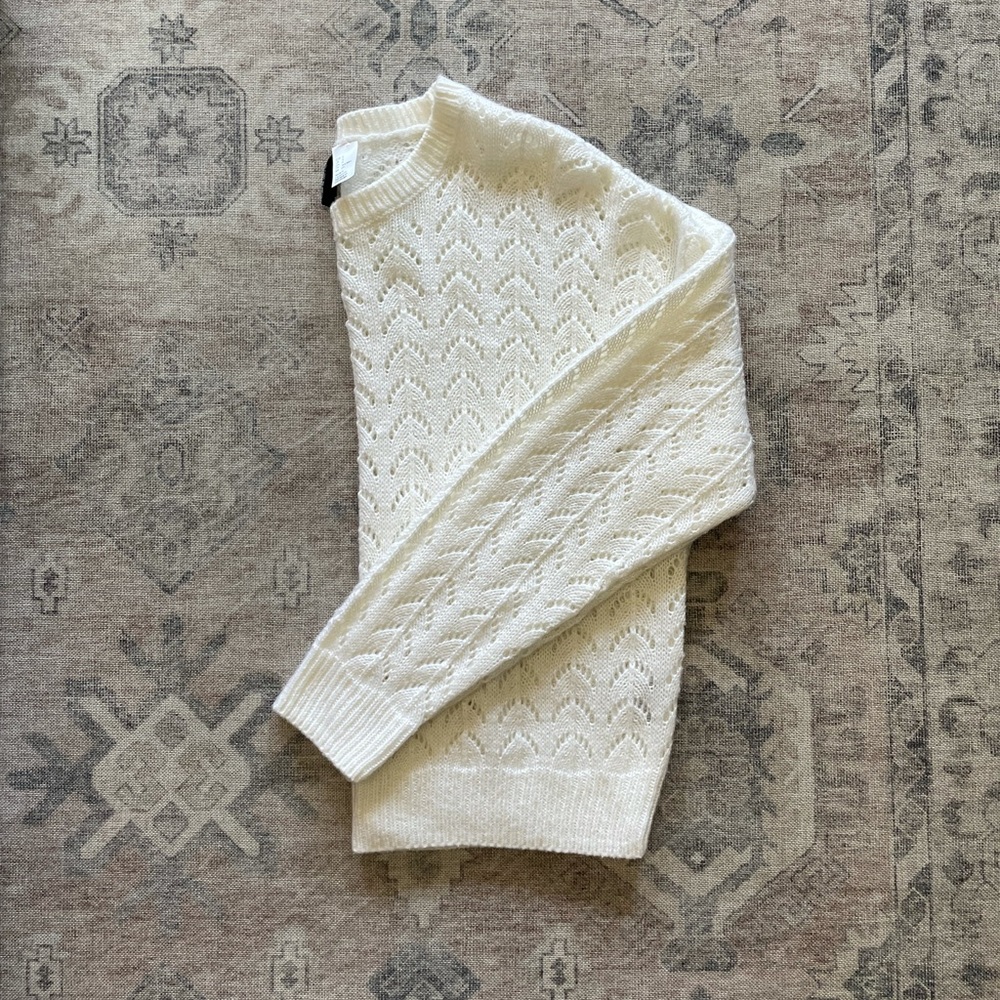H&M White Knit Sweater